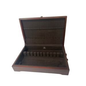 Vintage Wooden Flatware Box Eureka by Pacific Silvercloth 18 x 12 Inches
